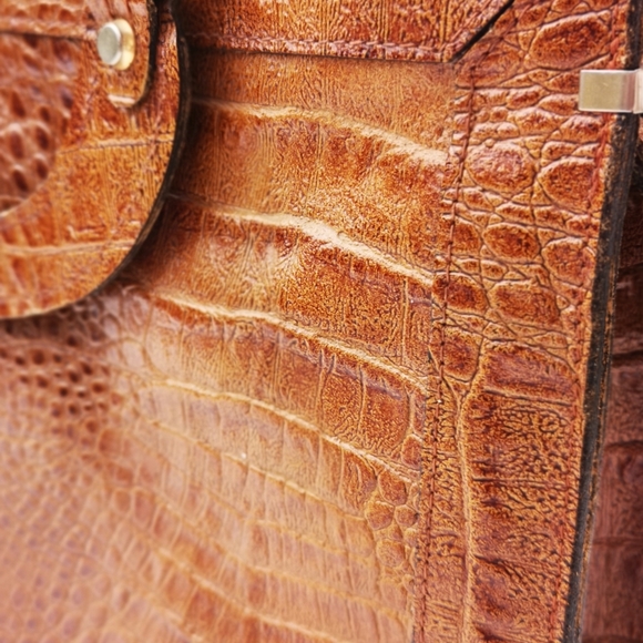 ANTIQUE CROCO HANDBAG - Picture 5 of 6
